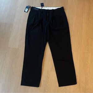 NWT Polo by Ralph Lauren Men's Classic Pleated Black Dress Pants size 35-32